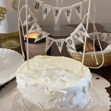 Happy Birthday Cake Bunting Topper - Elegant Cake Decor