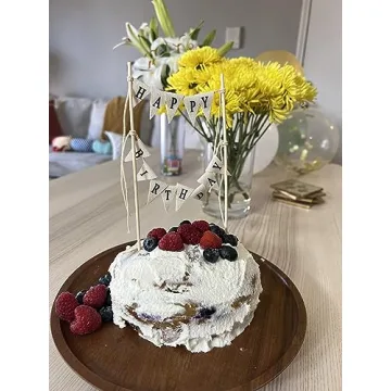 Happy Birthday Cake Bunting Topper - Elegant Cake Decor