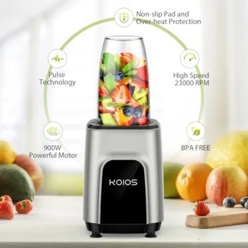KOIOS Powerful 900W Blender Ideal for Smoothies and Shakes