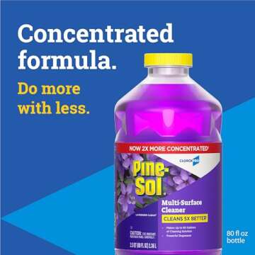 Pine-Sol Multi-Surface Cleaner, CloroxPro, 2x Concentrated Formula, Lavender Clean, 80 Fl Oz