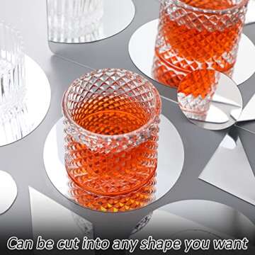 BBTO 9 Pieces Adhesive Craft Mirrors 6 x 9 Inches, 6 x 6 Inches Acrylic Mirror Tiles Small Rectangular Stick on Flexible Self Adhesive Non Glass Plastic Mirror Wall Stickers