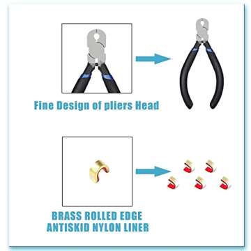 Archery Nocking Points Pliers Strings Knock Set T Shape Bow Square Ruler Nocking Buckle Pliers Recurve Bow Turning Kit Archery for Recurve Bow Takedown Bow(Black)