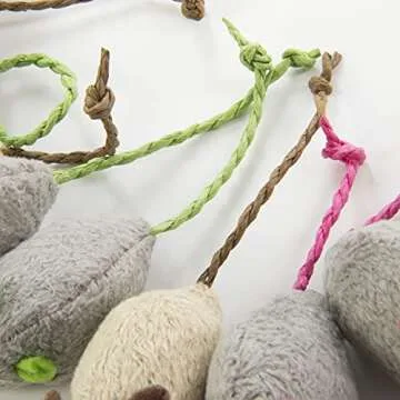 SmartyKat Skitter Critters Catnip Toys Set of 10 Gray Cream