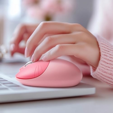 Lomiluskr Cute Cat Wireless Mouse in Candy Colors for Kids and Adults