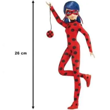 BANDAI Miraculous Ladybug and Cat Noir Toys Ladybug Fashion Doll | Articulated 26cm Ladybug Doll with Accessories Kwami | Marinette Superhero Ladybug Figurine Dolls Range