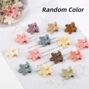 Colorful Mini Flower Hair Clips - TEBIEKOY 100pcs Hairpins