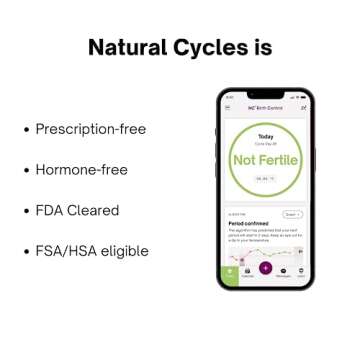 Natural Cycles 12 Month Subscription - Digital Birth Control with Basal Body Thermometer - Fertility Management App- (iOS and Android)