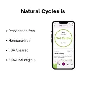 Natural Cycles 12 Month Subscription - Digital Birth Control with Basal Body Thermometer - Fertility Management App- (iOS and Android)