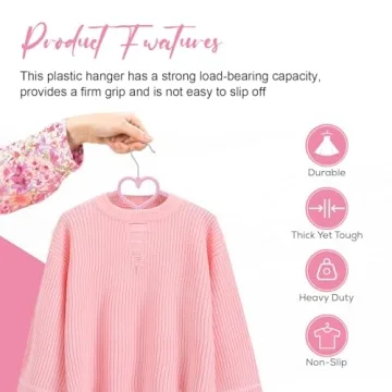Cute Pink Plastic Hangers 20 Pack for Stylish Organization