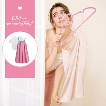 Cute Pink Plastic Hangers 20 Pack for Stylish Organization