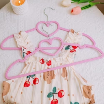 Cute Pink Plastic Hangers 20 Pack for Stylish Organization