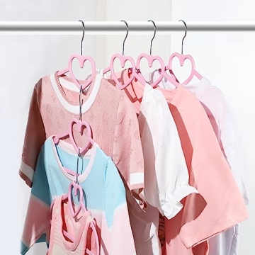 Cute Pink Plastic Hangers 20 Pack for Stylish Organization