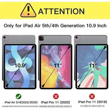 Azzsy Kids Case for iPad Air 10.9 Inch 5th/4th Gen - Shockproof & Durable