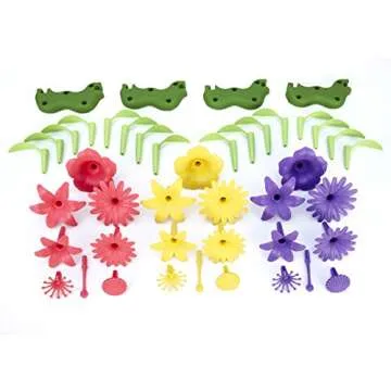 Green Toys Build-a-Bouquet Floral Arrangement Playset - BPA Free, Phthalates Free, Creative Play Toys for Gross Motors, Fine Motor Skill Development. Toys and Games