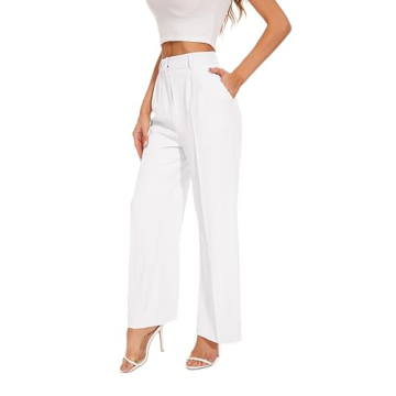 Stylish FUNYYZO Women Wide Leg Pants for Work and Casual