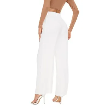 Stylish FUNYYZO Women Wide Leg Pants for Work and Casual