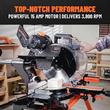 DOVAMAN 12 Inch Sliding Miter Saw with Laser Accuracy