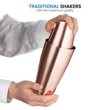 Top-Quality Bartender Boston Cocktail Shaker Set in Gold