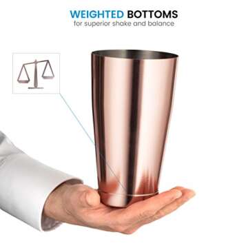 Top-Quality Bartender Boston Cocktail Shaker Set in Gold