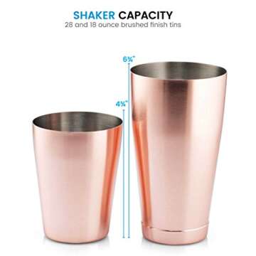 Top-Quality Bartender Boston Cocktail Shaker Set in Gold
