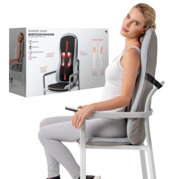 Sharper Image Smartsense Shiatsu Massage Chair Pad with Heat & Gel Nodes