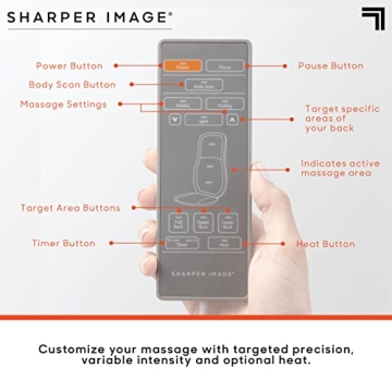 Sharper Image Smartsense Shiatsu Massage Chair Pad with Heat