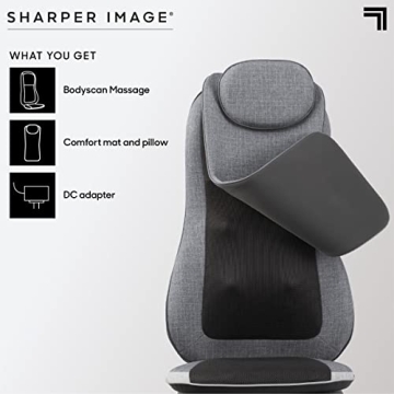 Sharper Image Smartsense Shiatsu Massage Chair Pad with Heat