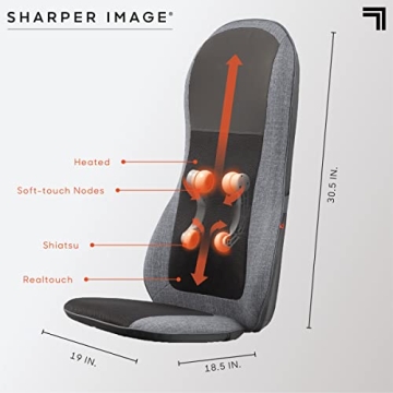 Sharper Image Smartsense Shiatsu Massage Chair Pad with Heat