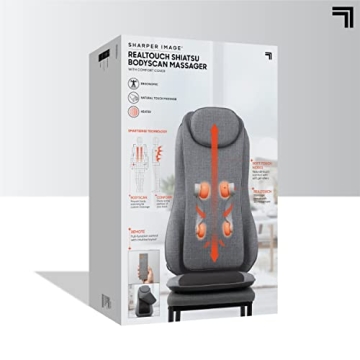 Sharper Image Smartsense Shiatsu Massage Chair Pad with Heat