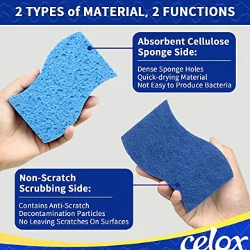 Non-Scratch Dual Sided Kitchen Sponges - CELOX