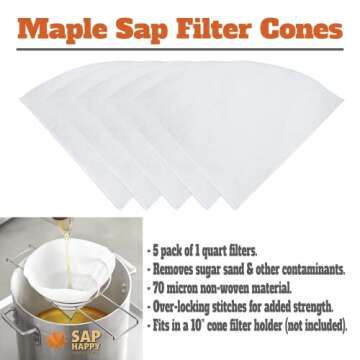 SAP HAPPY Maple Syrup Filter Set - Heavy Duty & Reusable