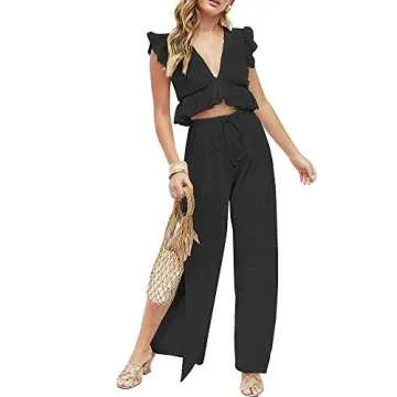 FANCYINN Stylish Black Beach Jumpsuit for Women