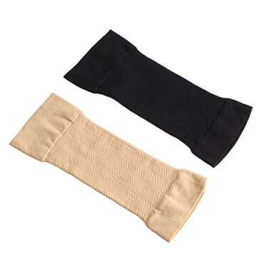 WILLBOND 4 Pairs Slimming Arm Sleeves - Elastic Compression Shapers