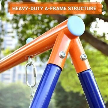 Lunafun Swing Set, Heavy-Duty 440lbs Outdoor Fun