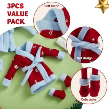 JOYIN 3 Packs Xmas Clothing for Doll Bathrobes, Christmas Decorations, and Holiday Specials (Doll is Not Included)