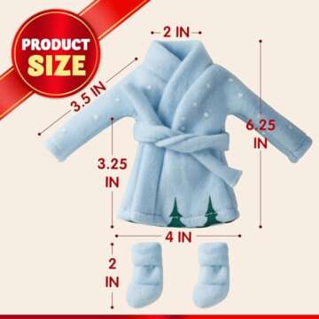 JOYIN 3 Packs Xmas Clothing for Doll Bathrobes, Christmas Decorations, and Holiday Specials (Doll is Not Included)