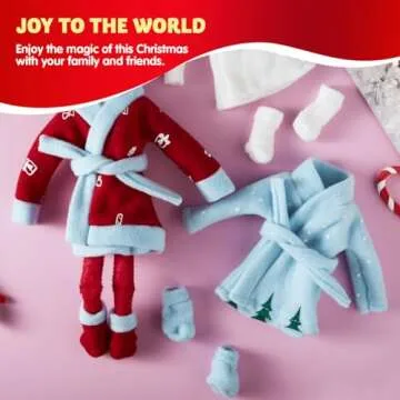 JOYIN 3 Packs Xmas Clothing for Doll Bathrobes, Christmas Decorations, and Holiday Specials (Doll is Not Included)