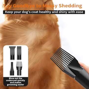 PETNF Dog Dryer for Pet Grooming, Dog Hair Dryer Blower Dog Blow Dryer High Velocity Air Forced Blow Dryer for Large Dogs,Noise Reduction Pet Hair Dryer 3.2HP Adjustable Speed Temp Dogs Grooming Bath