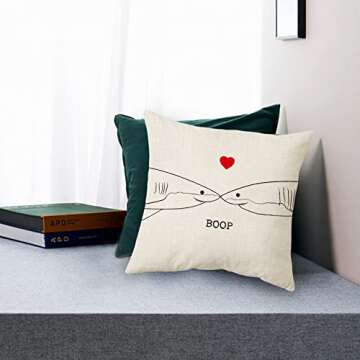 Sidhua Sharks Ocean Animals Themed Pillowcase Decorations for Home, Cute Shark Boop Throw Pillow Cov...