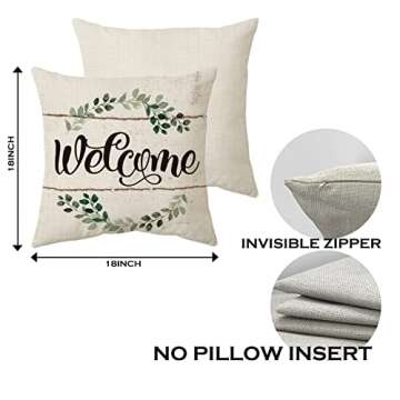 Sidhua Sharks Ocean Animals Themed Pillowcase Decorations for Home, Cute Shark Boop Throw Pillow Cover 18”x18”, Valentine’s Day Gifts, Shark Lover Gifts