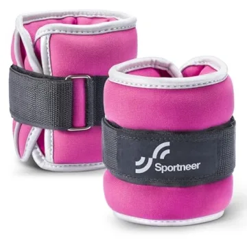 Sportneer Ankle Weights Pair - Adjustable for All Ages and Fitness Levels