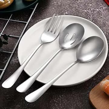 Patelai 6 Pack Stainless Steel Serving Utensils Set