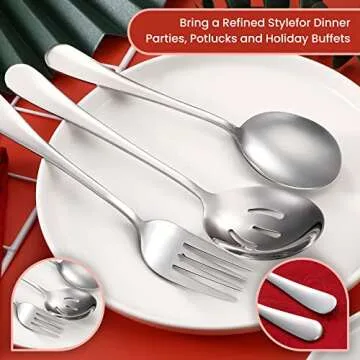 Patelai 6 Pack Stainless Steel Serving Utensils Set