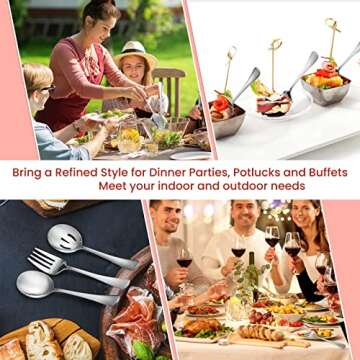 Patelai 6 Pack Stainless Steel Serving Utensils Set