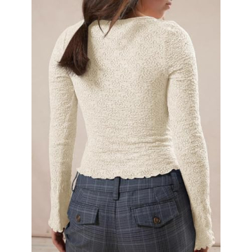 Stylish Imily Bela Women's Long Sleeve Crop Tops Fashion