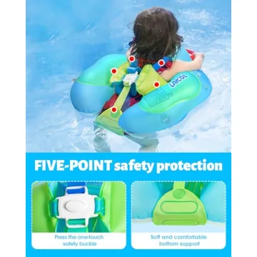LAYCOL Baby Swimming Float with Canopy for Safe Water Fun