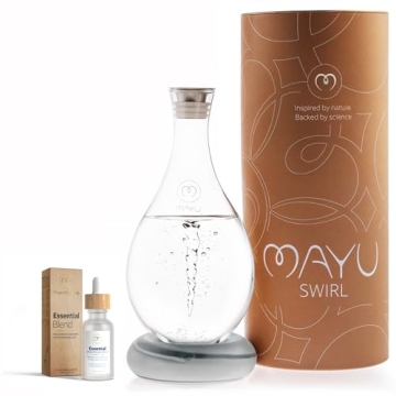 MAYU Water Swirl Pitcher + Mineral Essential Blend Starter Kit for Better Hydration - Great for RO U...