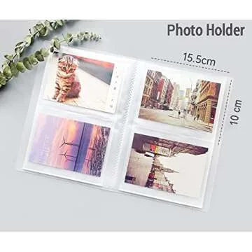 Nail Art Sticker Storage Book 2 Pack(160 Slots), Plastic Sticker Organizer Nail Decals Holder Collecting Album for Sticker Displaying