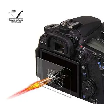 [3-Pack] Tempered Glass Screen Protector for Canon EOS 5D Mark IV 5D4 5DIV 5DS 5DS R DSLR Camera, AKWOX [0.3mm 2.5D High Definition 9H] Optical LCD Premium Glass Protective Cover