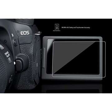 [3-Pack] Tempered Glass Screen Protector for Canon EOS 5D Mark IV 5D4 5DIV 5DS 5DS R DSLR Camera, AKWOX [0.3mm 2.5D High Definition 9H] Optical LCD Premium Glass Protective Cover